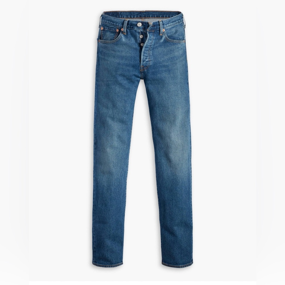 LEVIS 501 Jeans Mens Sz W 40 L 34 Regular Fit Straight Button Fly Blue Denim‎